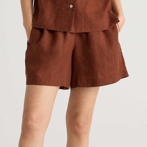 European Linen Shorts - Chocolate